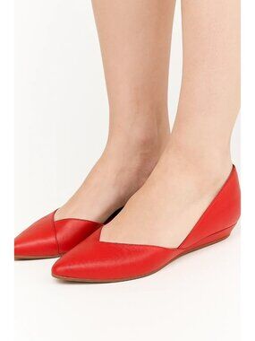 Naturalizer Size 6 Casual Slip On Comfortable Pointed Toe Red Flats